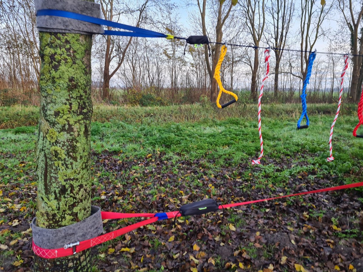   ADVANCED kit Jungle Champion - buitenspeelgoed, met gratis Jumbell tas! slackline 9 meter buitenspelen