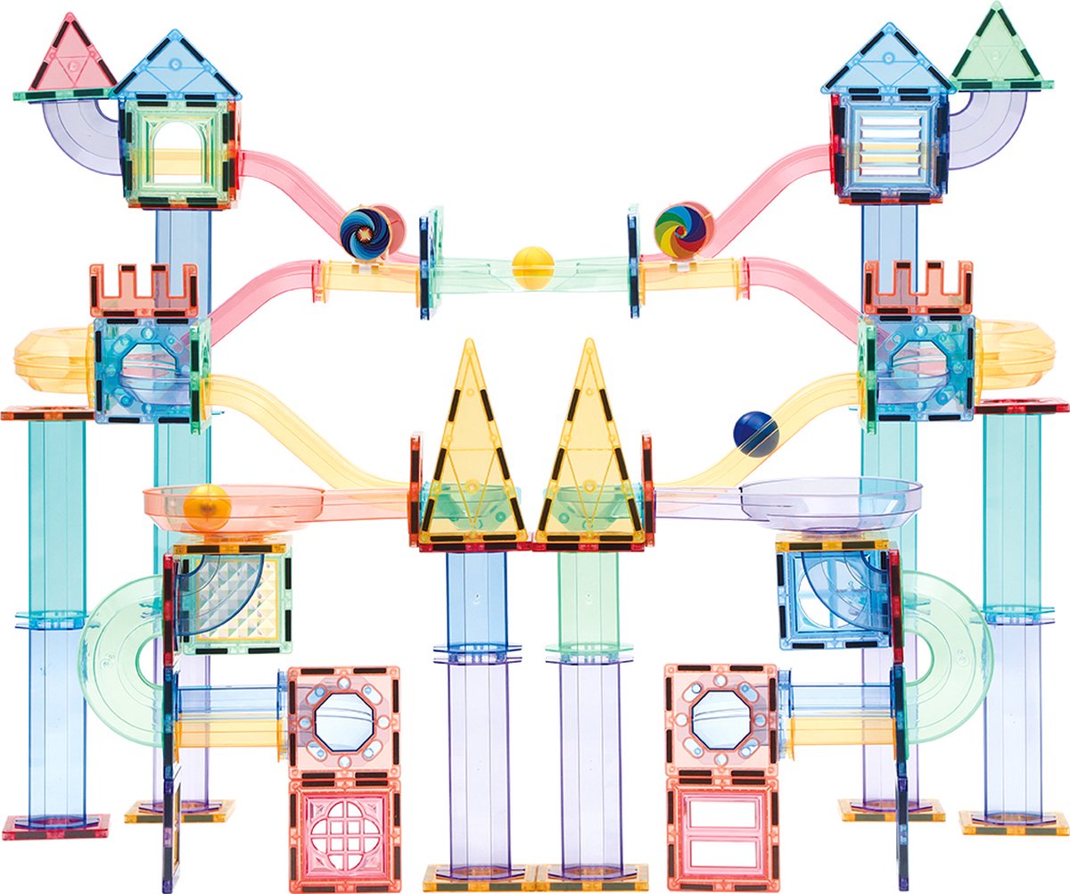   Magnetic Tiles   KBLG208 - Magnetische Speelgoed - Marble Run - 208 stuks - educatief & Constructie Speelgoed