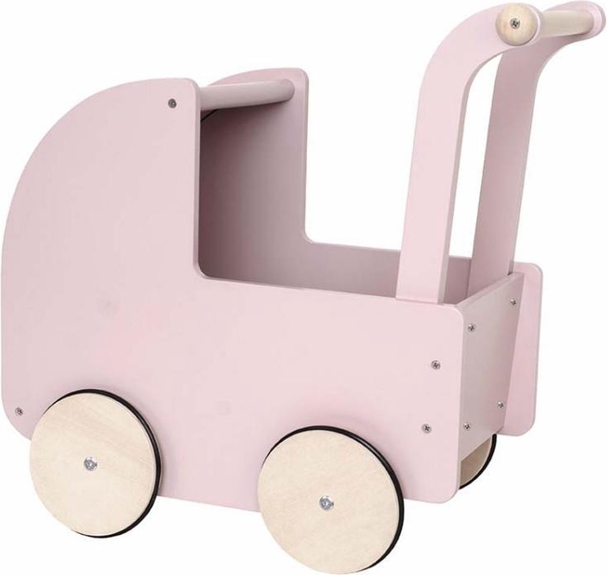   Houten poppenwagen - Roze