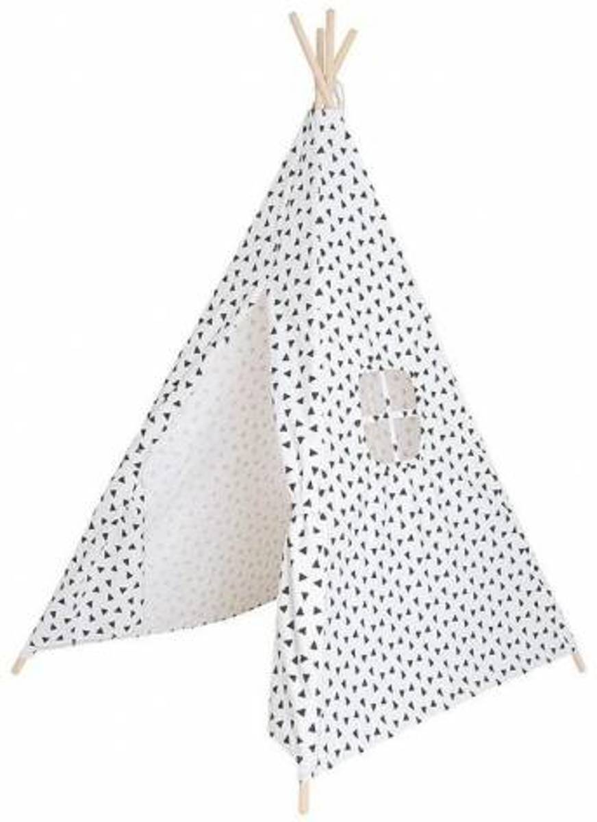 Tipi Tent Wit Zwart Confetti