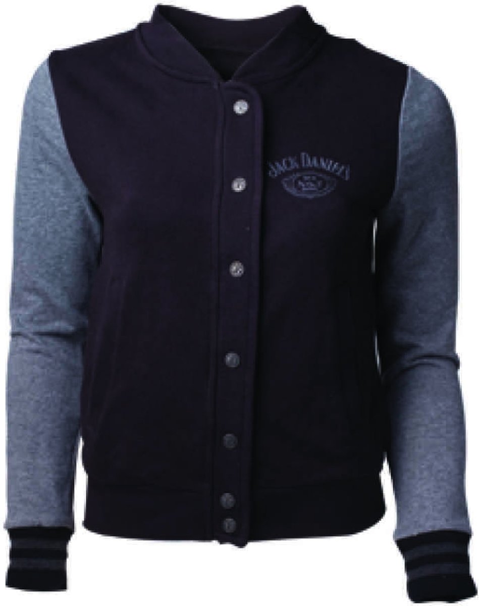 Jack Daniels - College dames vest zwart/grijs - L