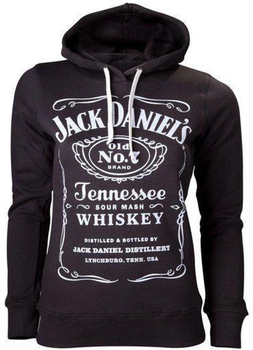 Jack Daniels - Dames Hoodie, Zwart, Logo - Small