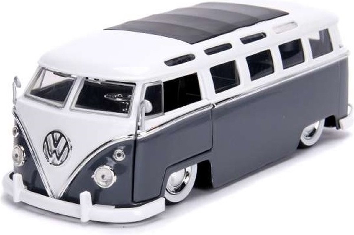 1962 Volkswagen Transporter T1 bus modelauto 1:24 grijs/wit