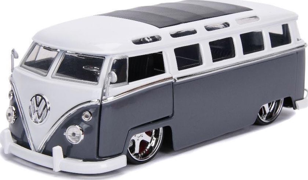 1962 Volkswagen Transporter T1 grijs / wit modelauto 1:24