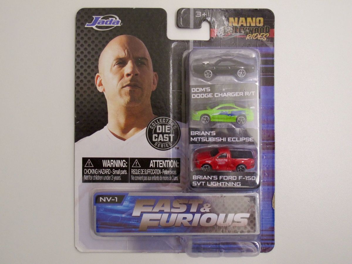 Fast & Furious Nano Hollywood rides 3-pack, Jada Toys