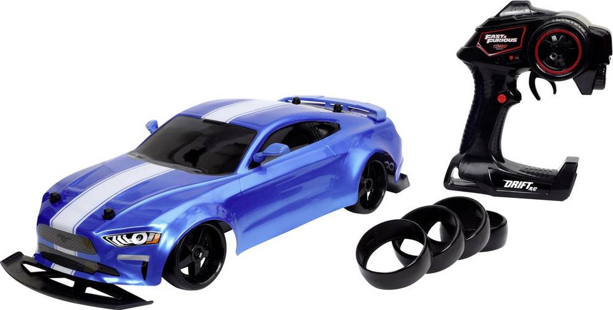 JADA TOYS 253209006 F & F RC Drift Jakobs Ford Mustang 1:10 RC auto Elektro Straatmodel 4WD Incl. batterijen