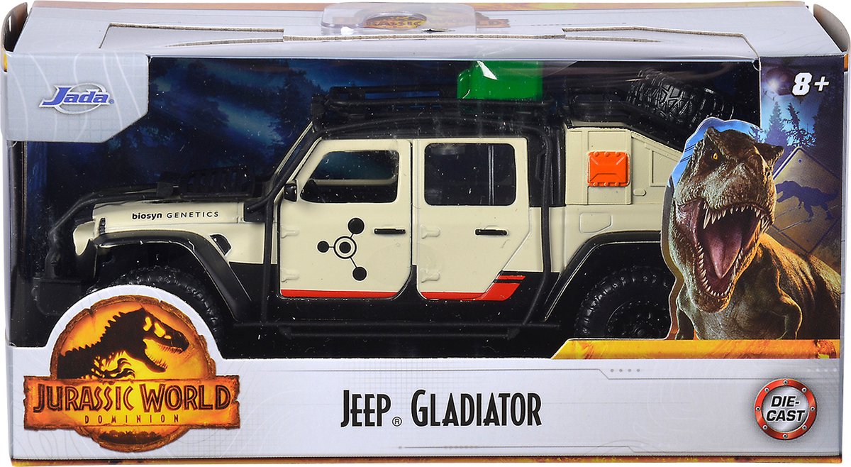 Jada Toys - Jurassic World 2020 Jeep Gladiator - 1:32 - Schaalmodel - Metaal - Die-cast - Speelgoedvoertuig