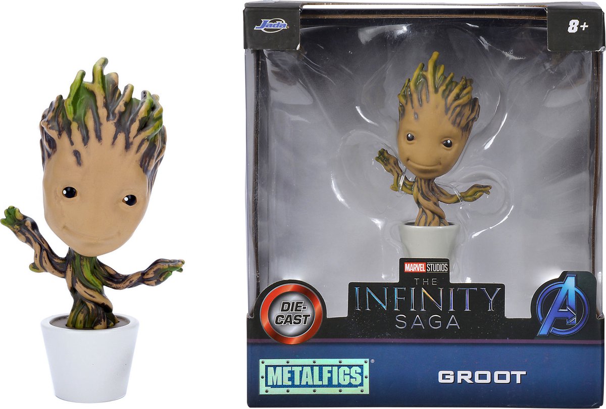 Jada Toys - Marvel, The Guardians of the Galaxy - Groot - metaal - figuur - 10 cm - actiefiguur