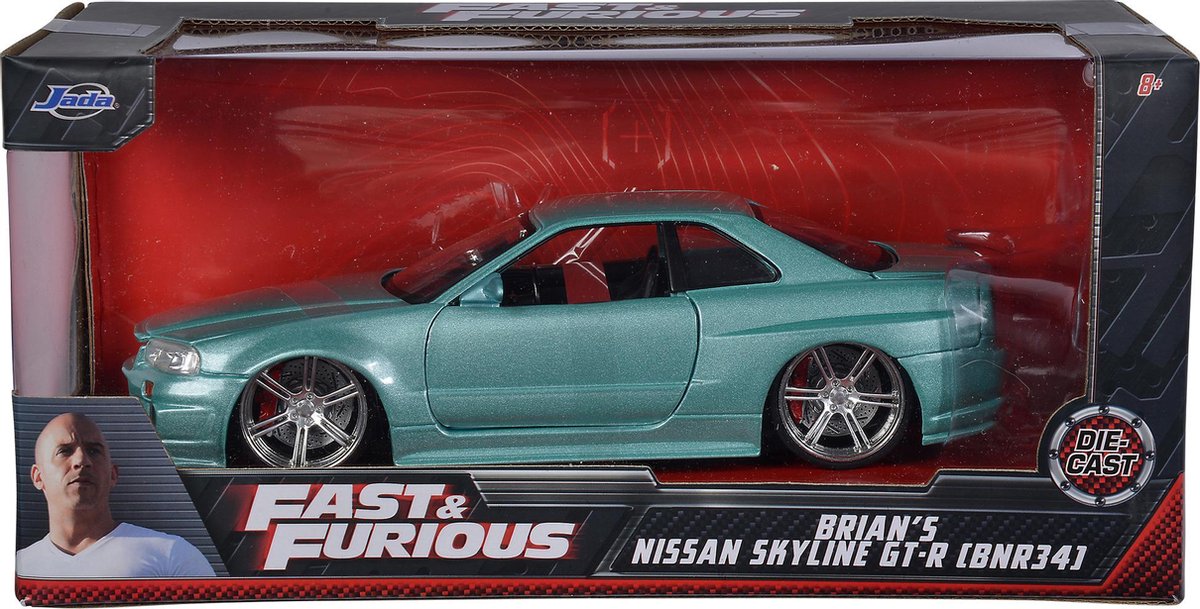 Jada Toys Fast & Furious 2002 Nissan Skyline 1:24 - Speelgoedvoertuig