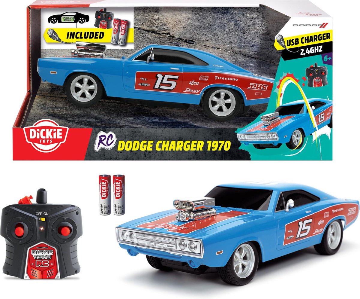 Jada Toys RC Dodge Charger 1970 - 1:16 - Bestuurbare auto