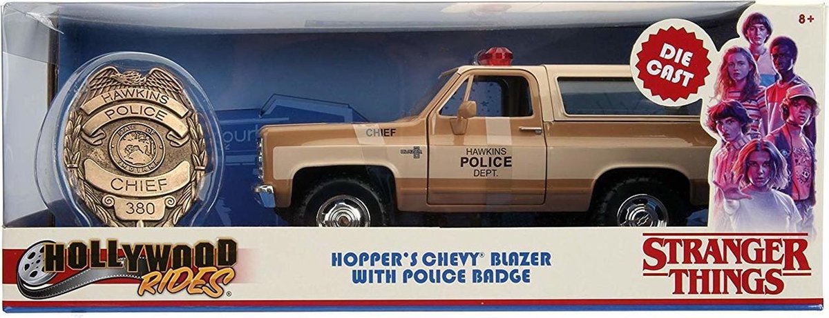 Jada Toys Stranger Things: Hoppers Chevy speelgoedvoertuig