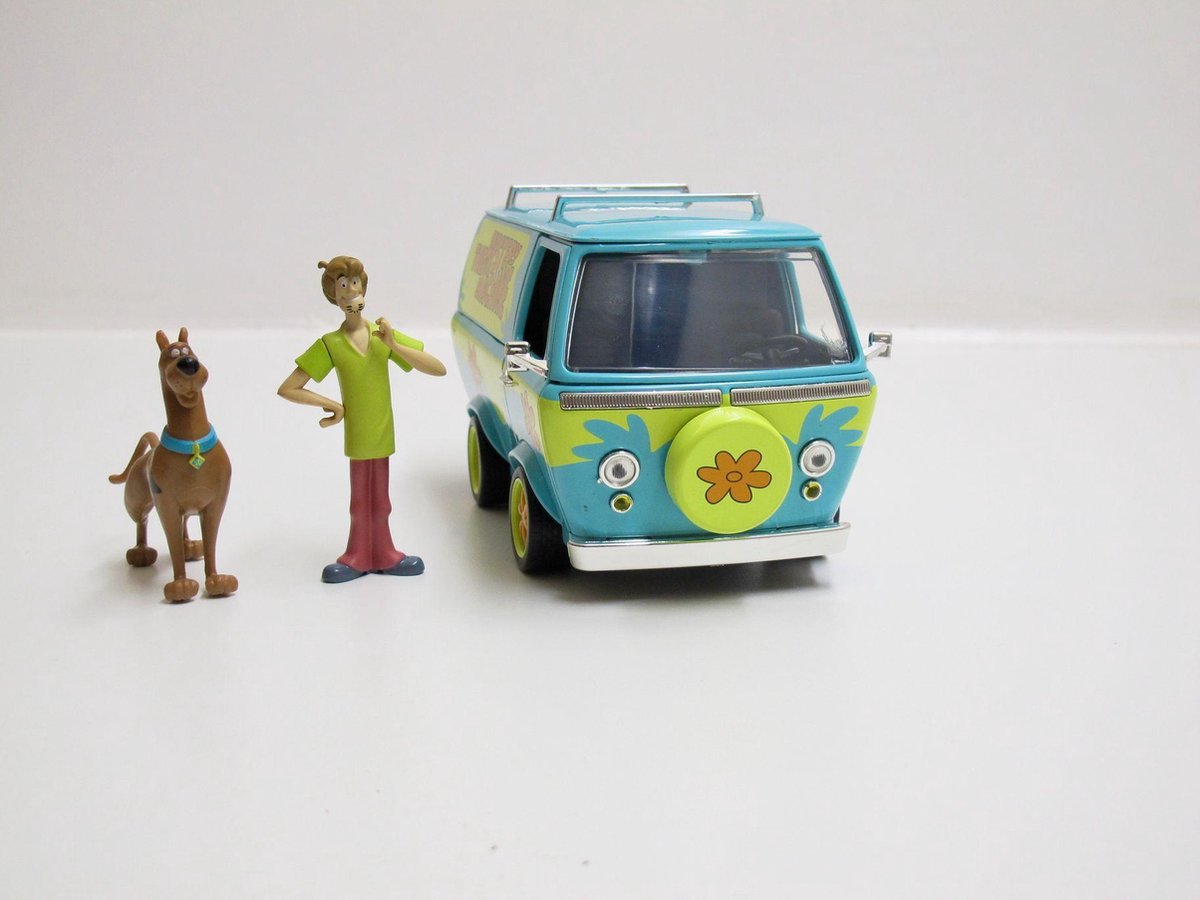 Scooby Doo Mystery Machine met Shaggy & Scooby figuur - Jada Toys 1/24