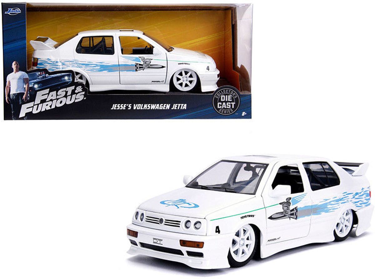 Volkswagen Jetta A3 Fast&Furious 1995 Wit/Blauw 1-24 Jada Toys