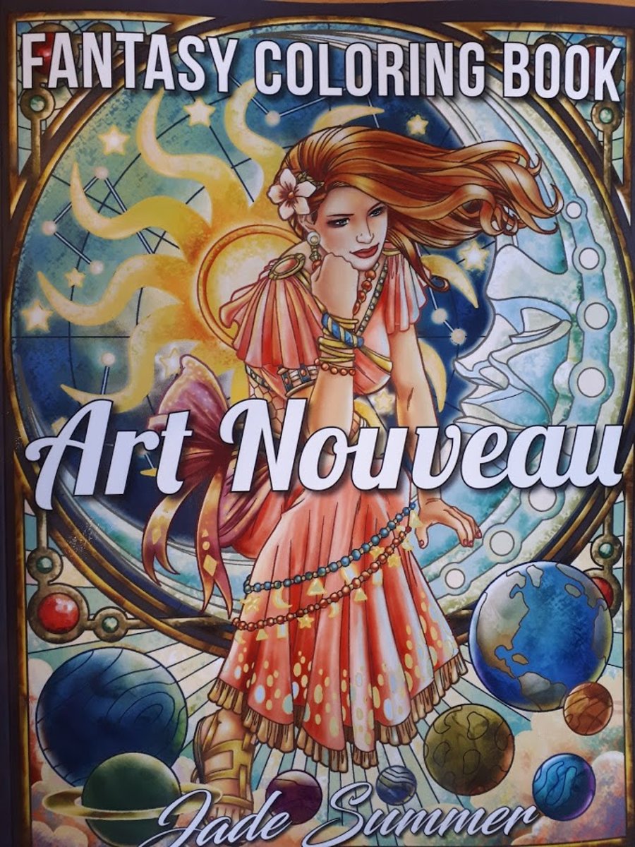 Art Nouveau Coloring Book for Adults - Jade Summer