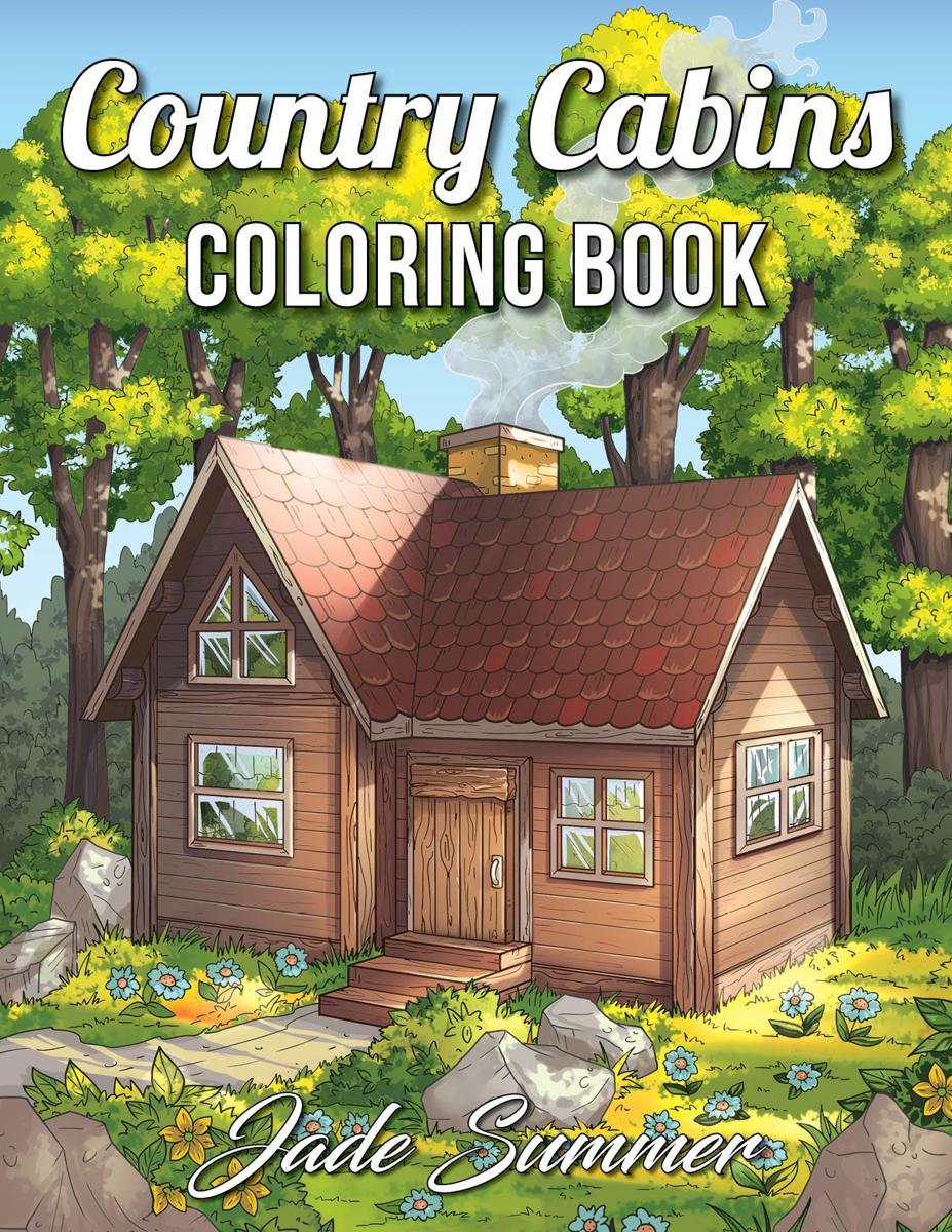 Country Cabins Coloring Book - Jade Summer