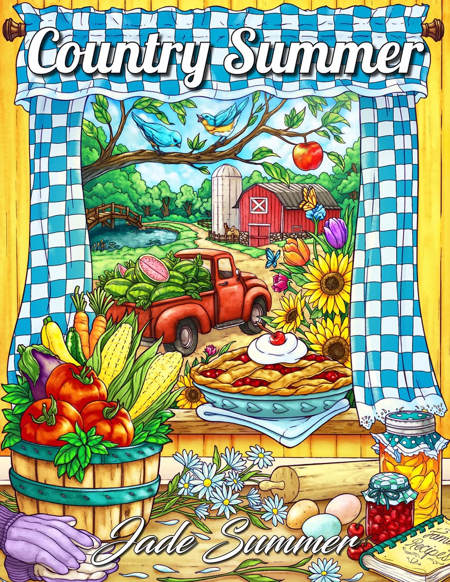 Country Summer Coloring Book - Jade Summer