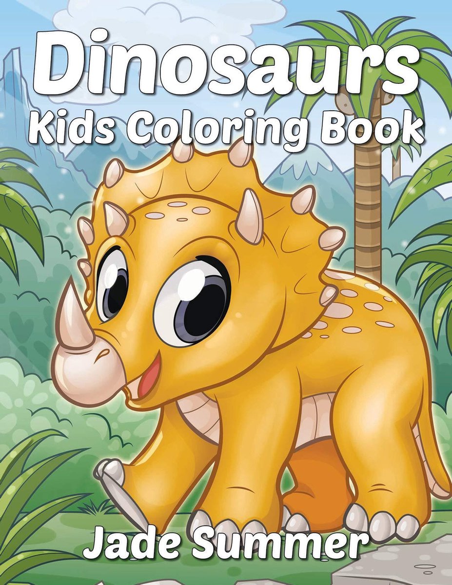 Dinosaurs Kids Coloring Book - Jade Summer