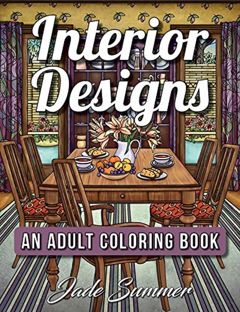 Interior Designs Adult Coloring Book - Jade Summer