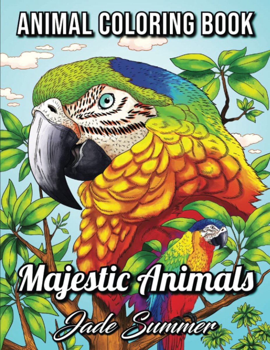 Majestic Animals Coloring Book - Jade Summer - Kleurboek voor volwassenen