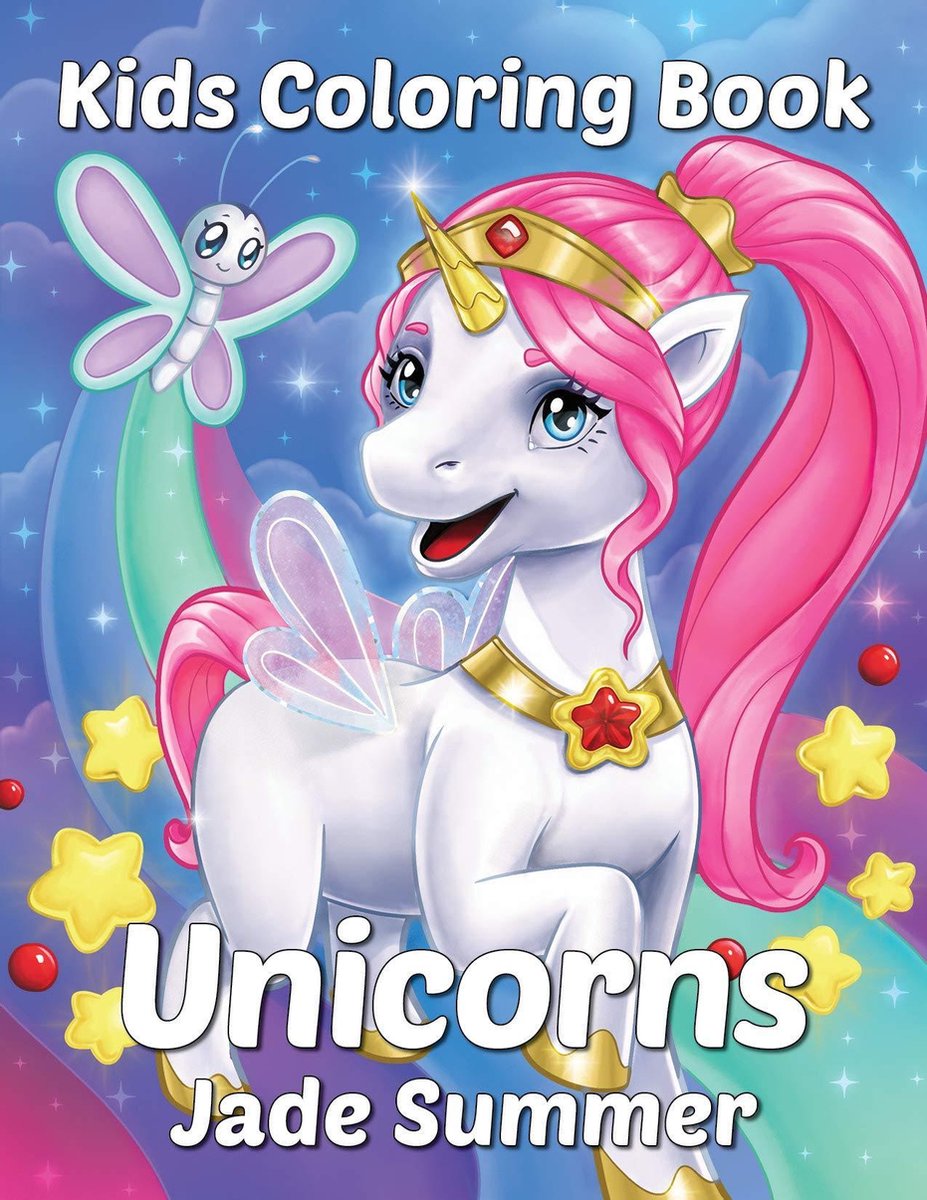 Unicorns Kids Coloring Book - Jade Summer