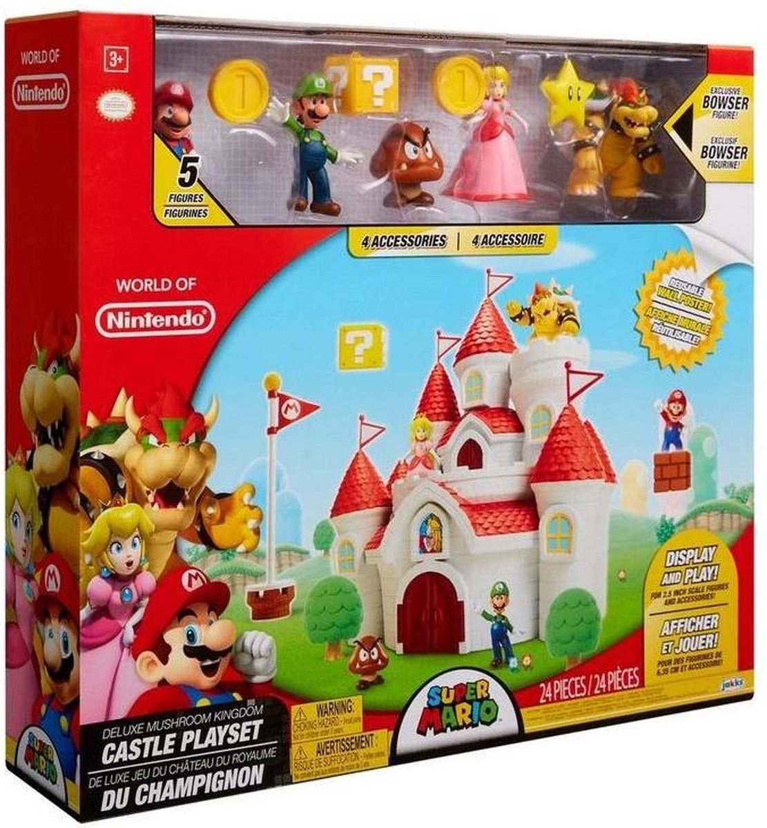 Super Mario Deluxe Playset - Mushroom Kingdom Castle