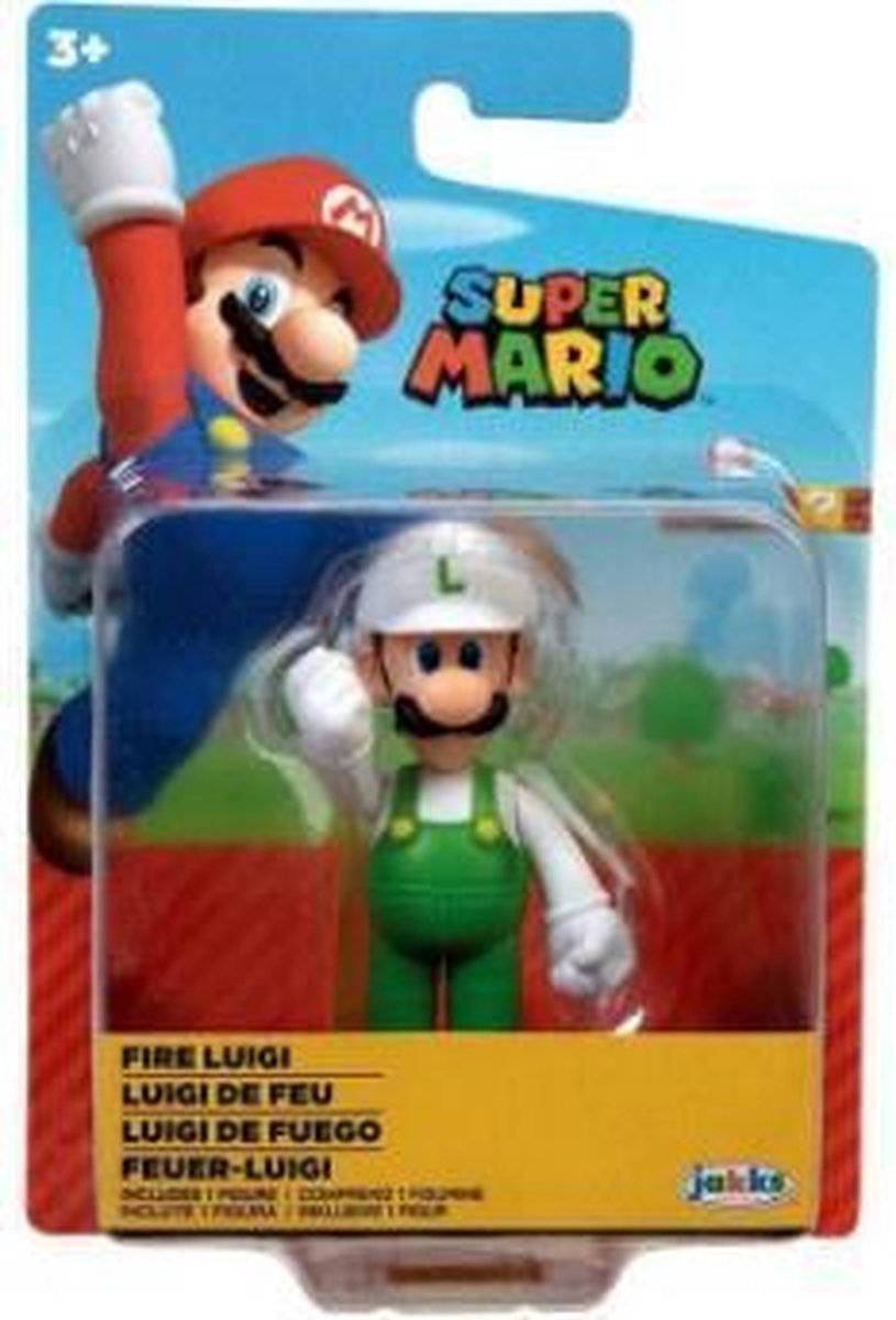 Super Mario Mini Action Figure - Fire Luigi