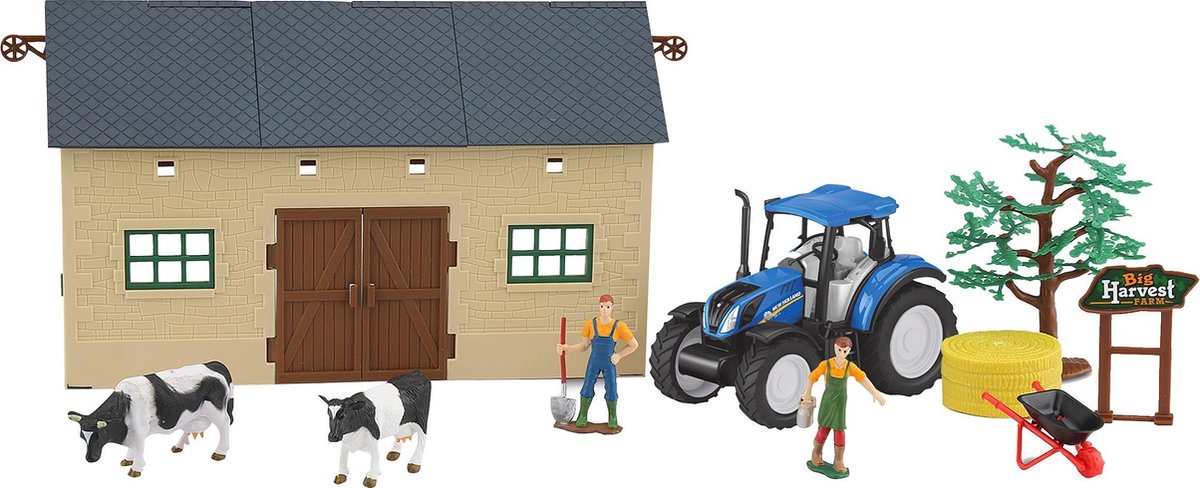 Jamara Boerderijset Met New Holland Tractor 1:32 10-delig