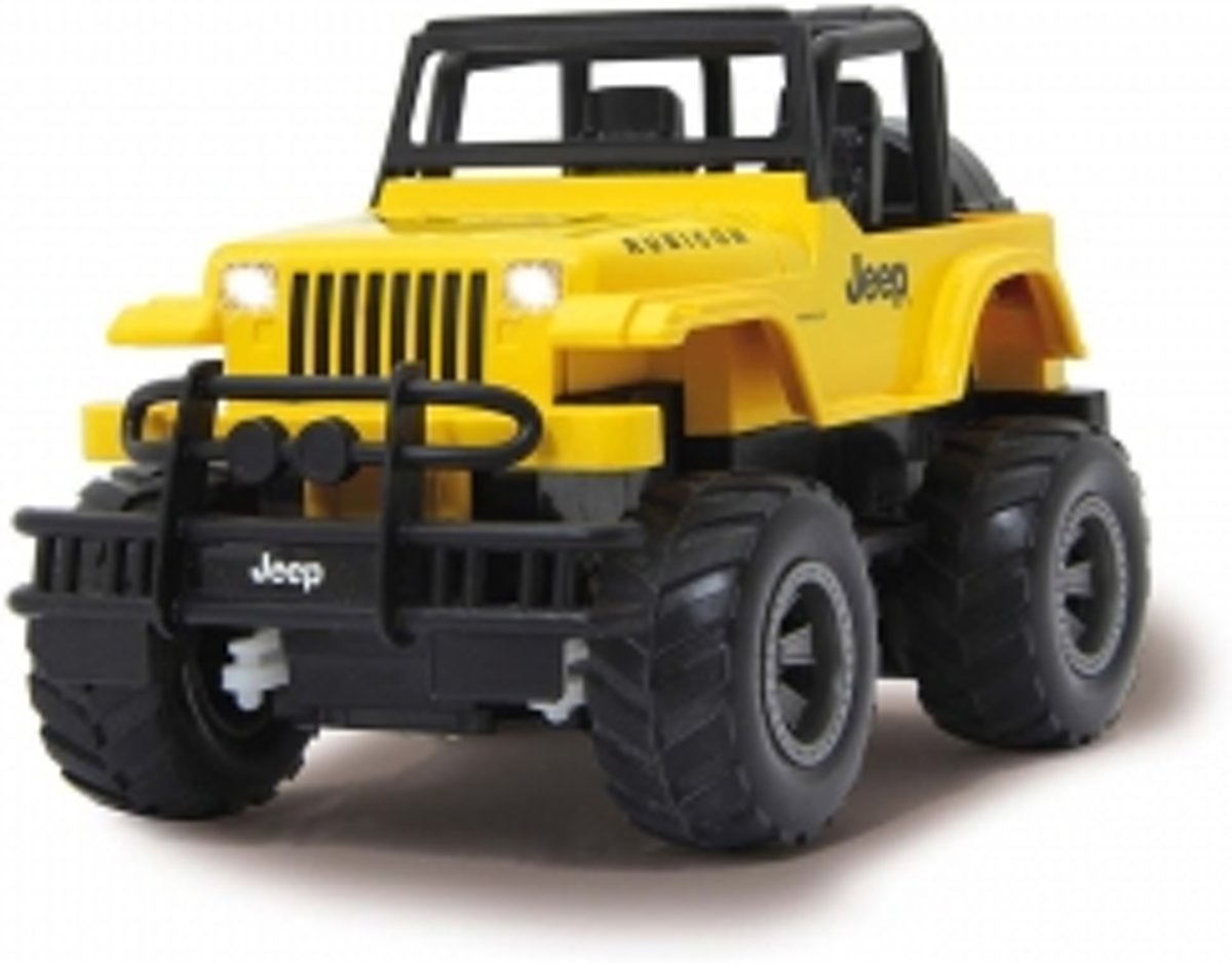   JAM-405124 RC Jeep Wrangler Rubicon + Verlichting 1:18 Geel