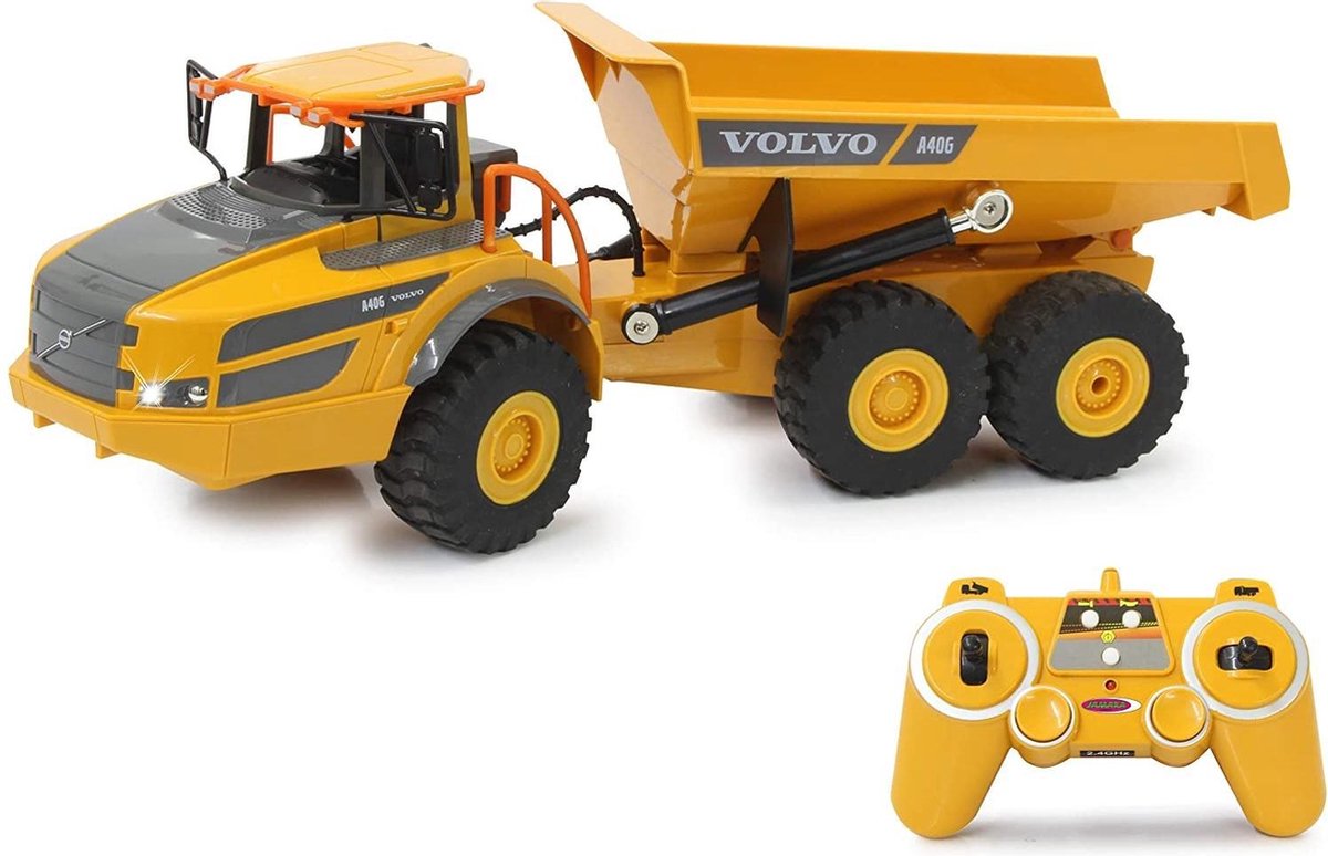   Knikdumper Rc Volvo A40g 39,5 X 13,2 Cm Rubber Geel