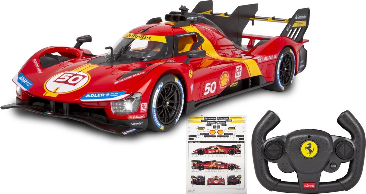   RC voertuig Auto - 402170 RC Sport Auto Ferrari 499P - Rood - 2,4GHz RC Model Kant en Klaar - 1:14 -