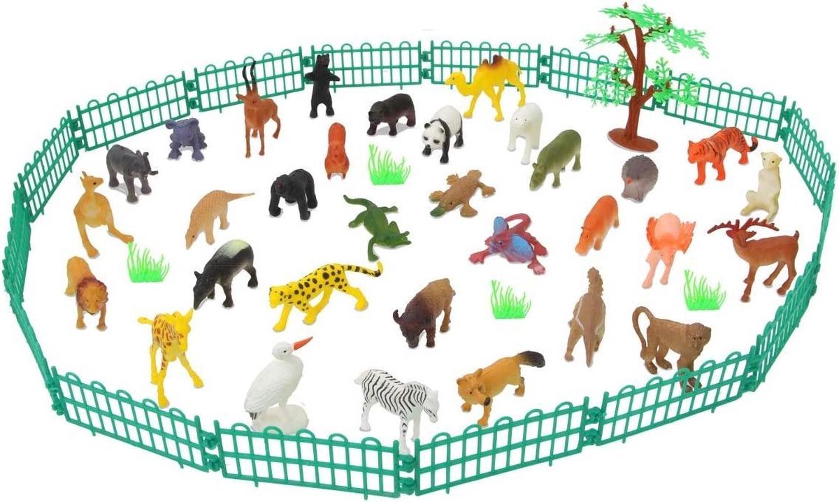 Jamara Wilde Dieren Speelset 3 - 9,5 Cm 53-delig