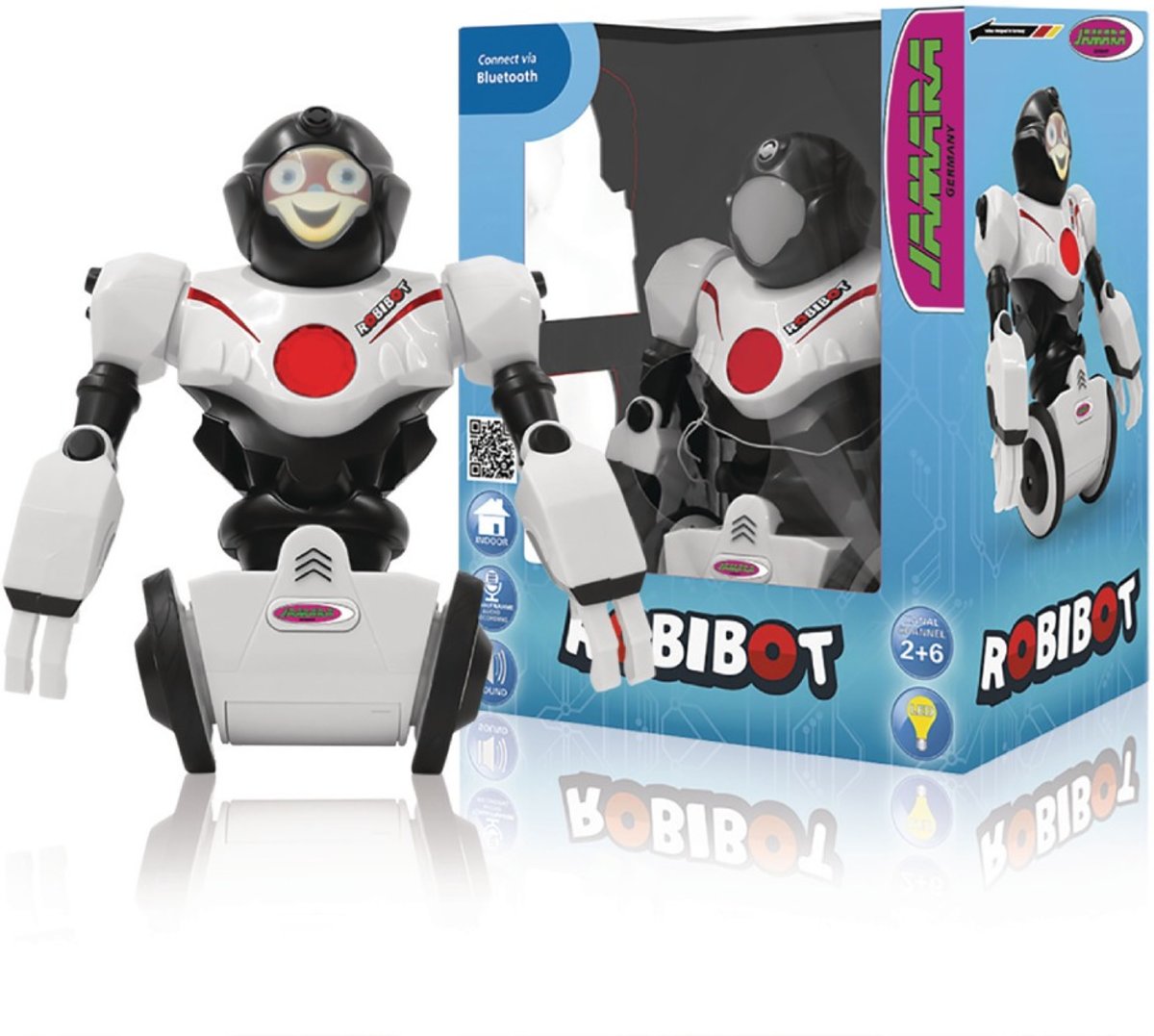 R/C Robot Robibot 2+6 Channel RTR / Sound Recording / With Lights White