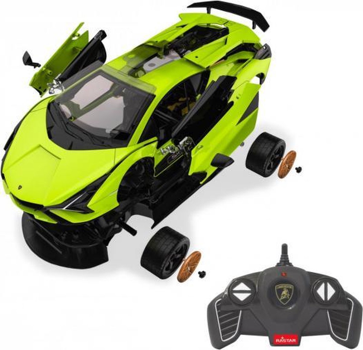 RC auto Lamborghini Si√°n 27,9 cm 1:18 groen 2-delig