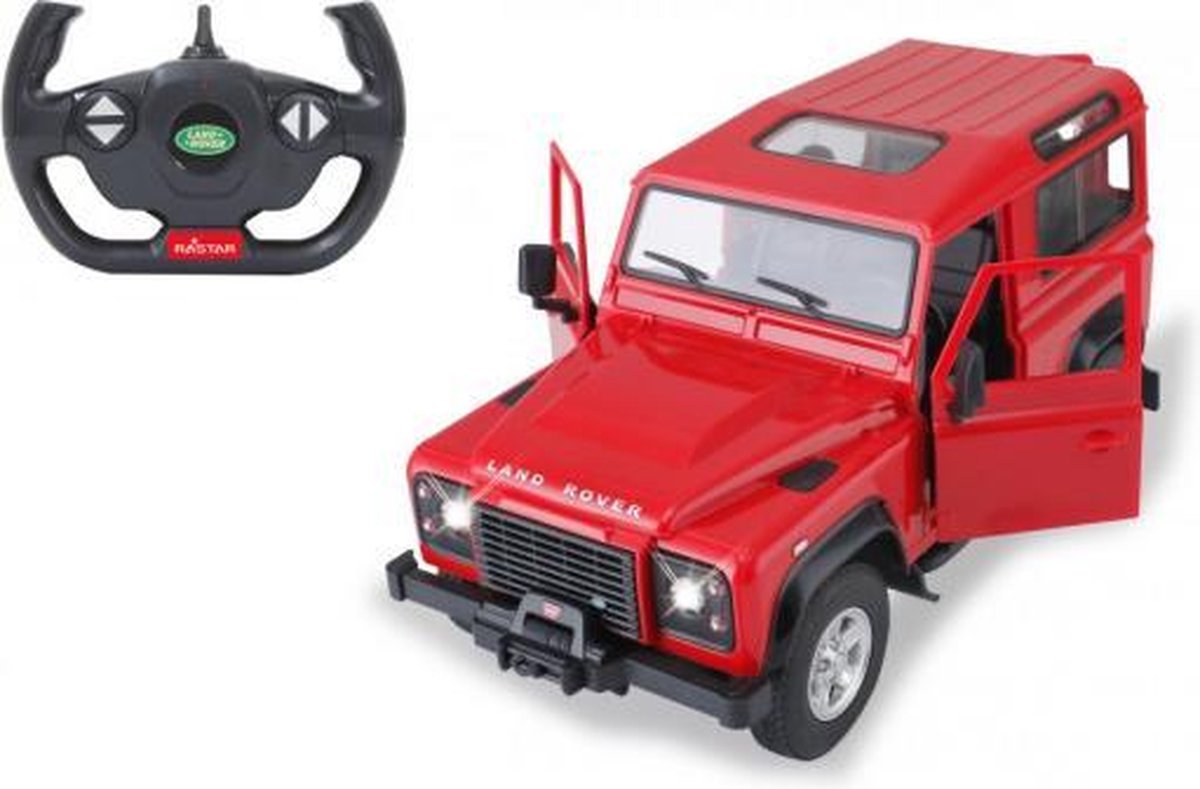 RC auto Land Rover Defender 29 cm 1:14 rood 2-delig