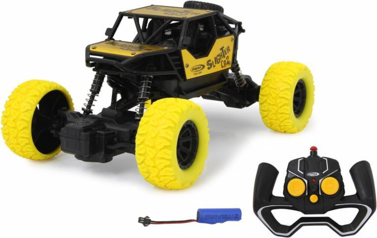 bestuurbare auto RC-Crawler diecast 21 cm geel