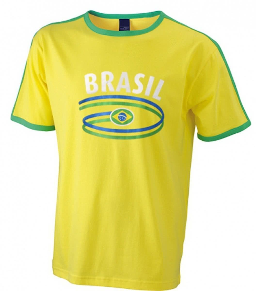 Geel Brazilie t-shirt heren 2xl