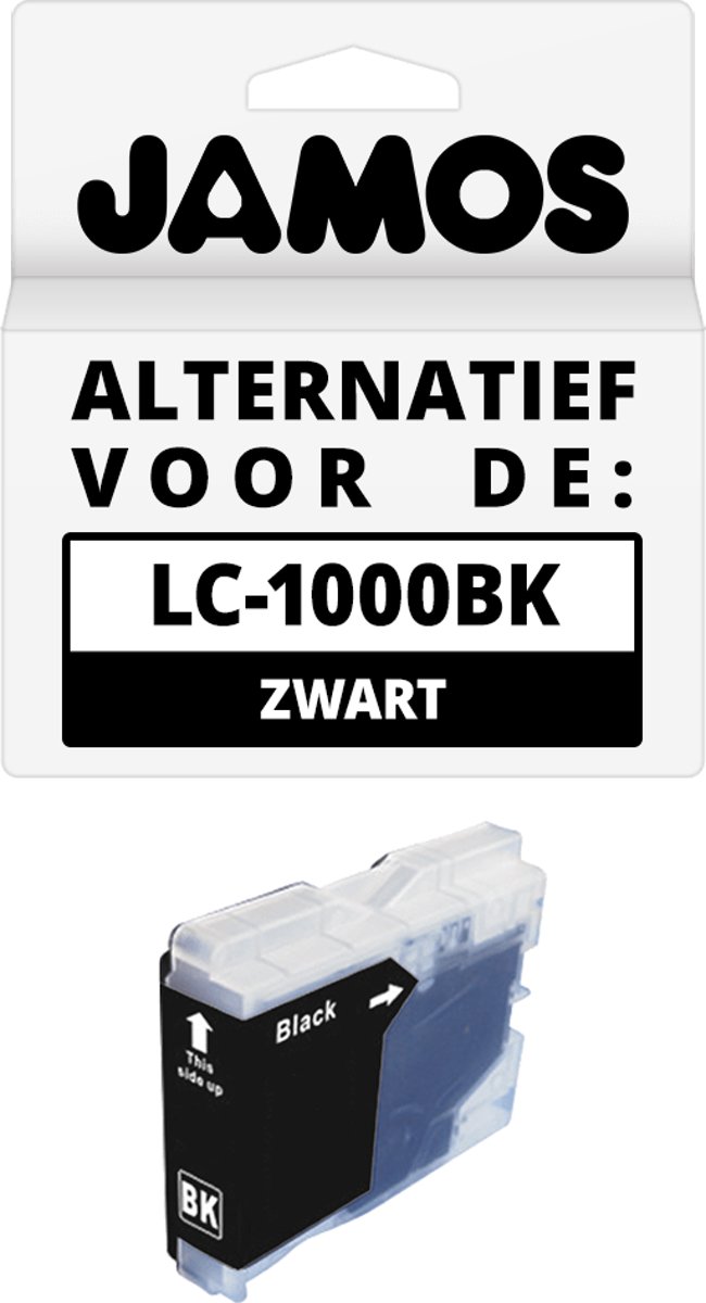 JAMOS - Inktcartridge / Alternatief voor de Brother LC-1000BK Zwart