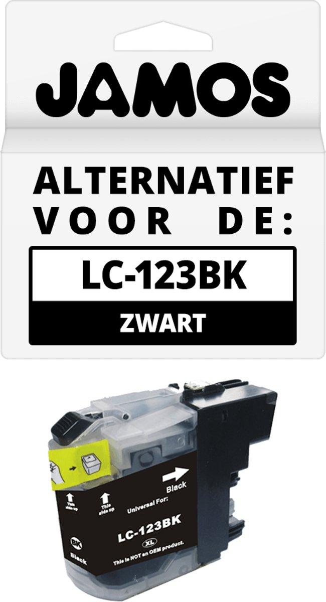 JAMOS - Inktcartridge / Alternatief voor de Brother LC-123 Zwart