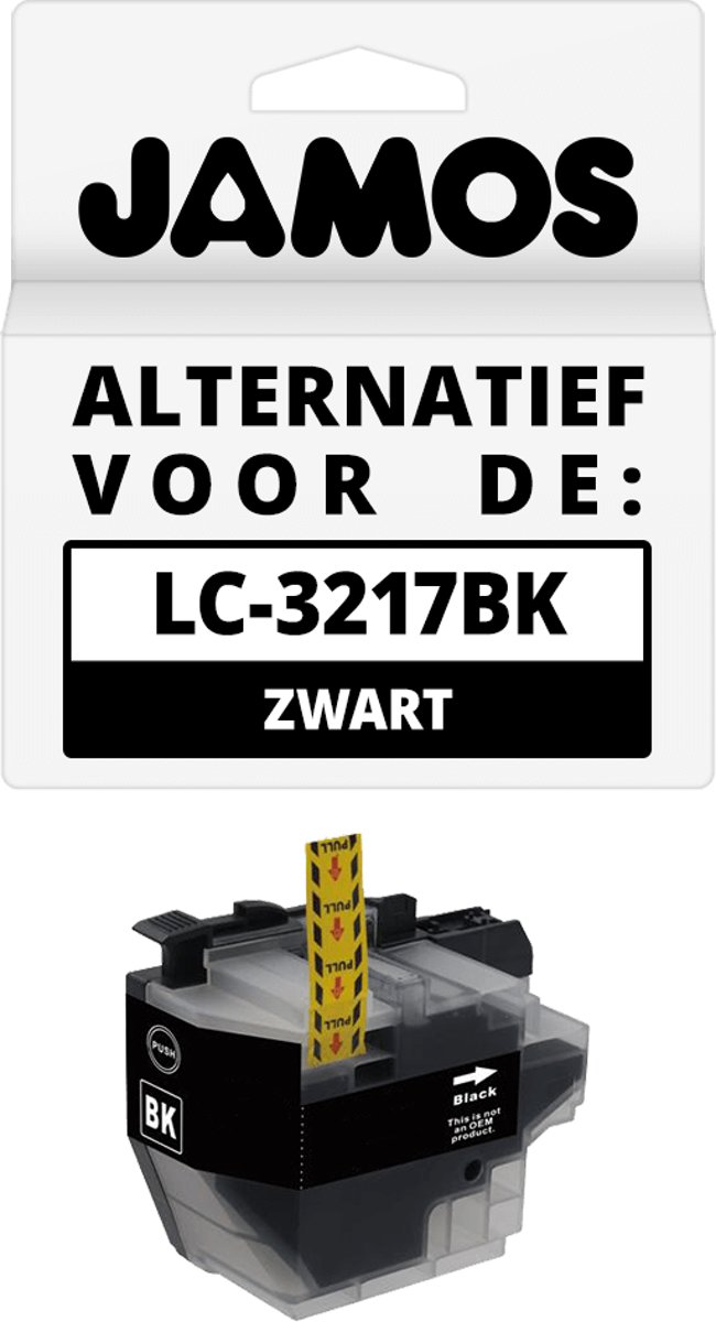 JAMOS - Inktcartridge / Alternatief voor de Brother LC-3217BK Zwart