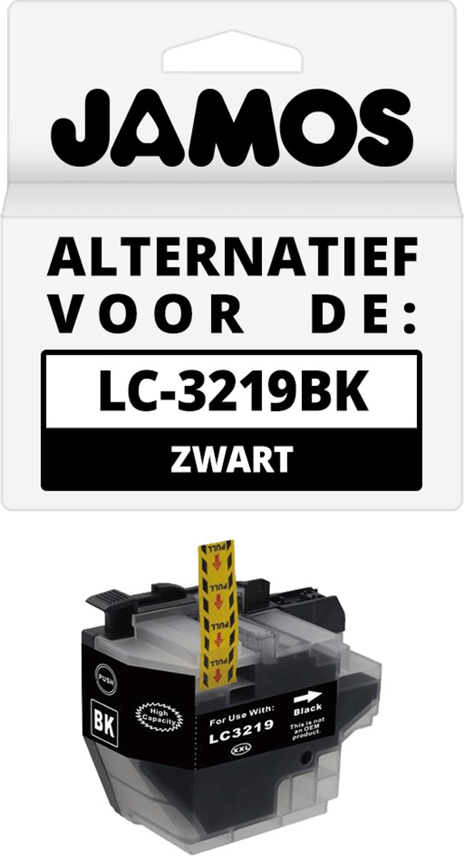 JAMOS - Inktcartridge / Alternatief voor de Brother LC-3219BK Zwart