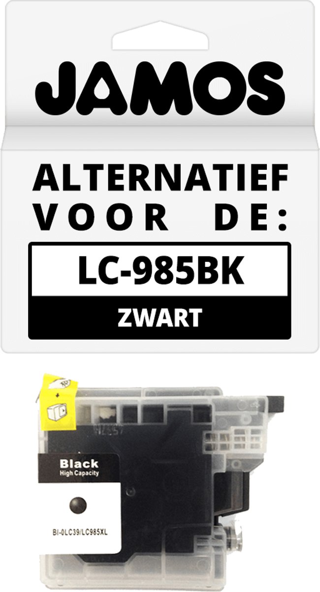 JAMOS - Inktcartridge / Alternatief voor de Brother LC-985BK Zwart