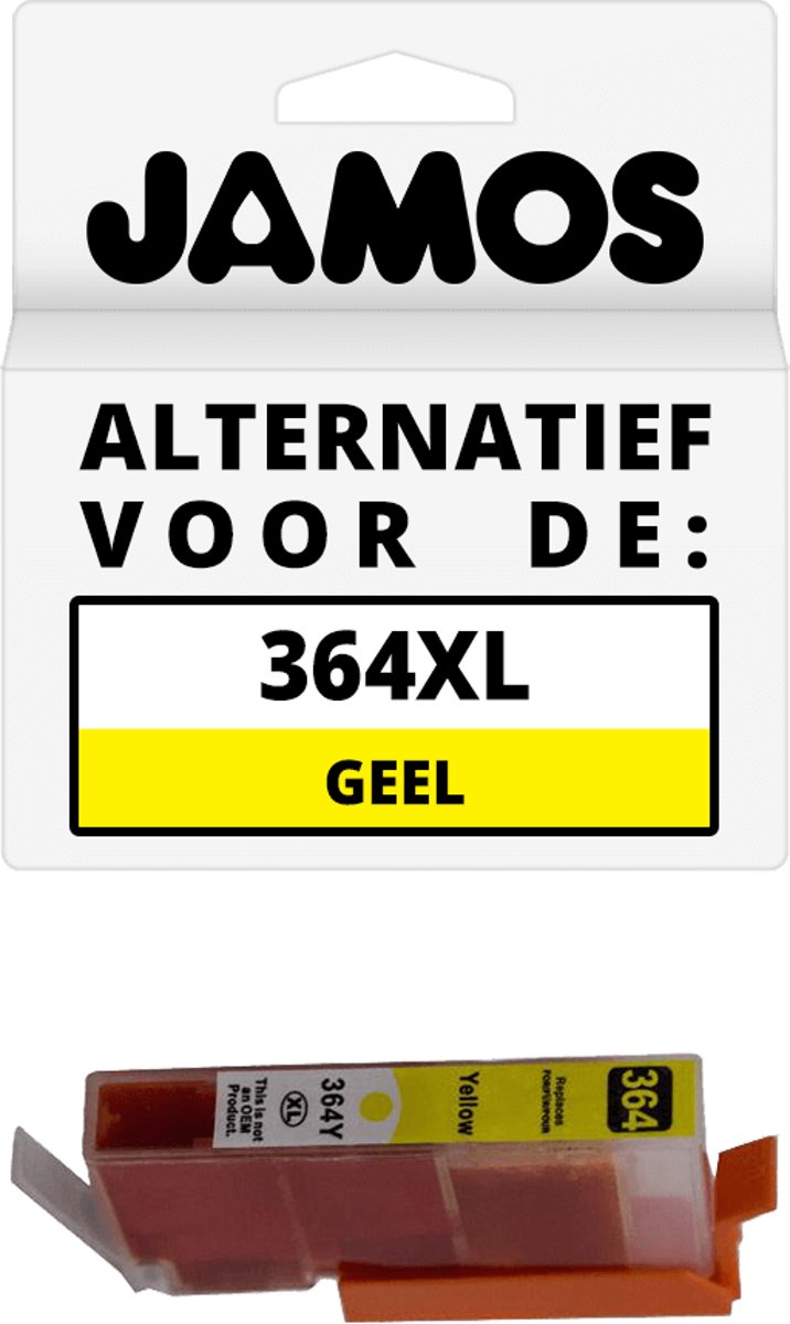 JAMOS - Inktcartridge / Alternatief voor de HP 364XL Geel