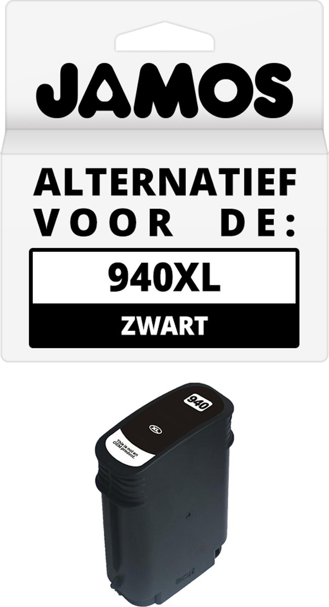 JAMOS - Inktcartridge / Alternatief voor de HP 940XL Zwart