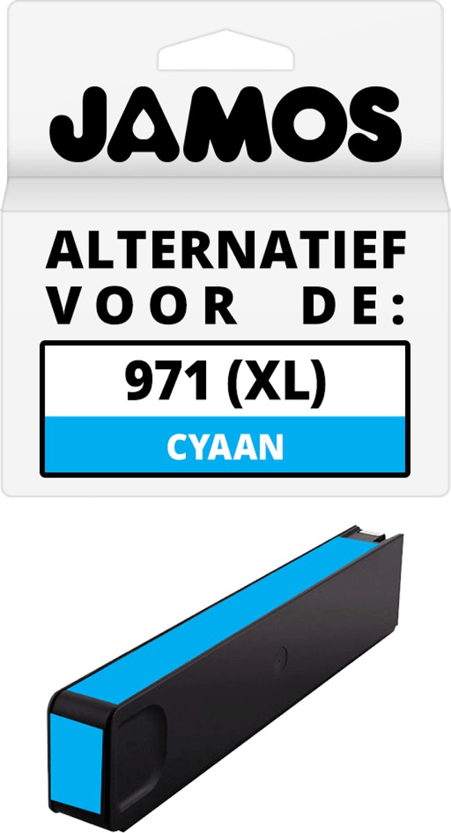 JAMOS - Inktcartridge / Alternatief voor de HP 971 (XL) Cyaan