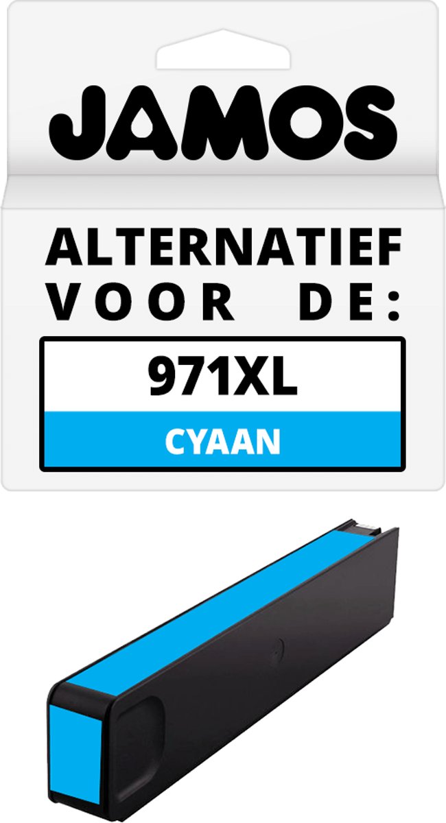 JAMOS - Inktcartridge / Alternatief voor de HP 971XL Cyaan