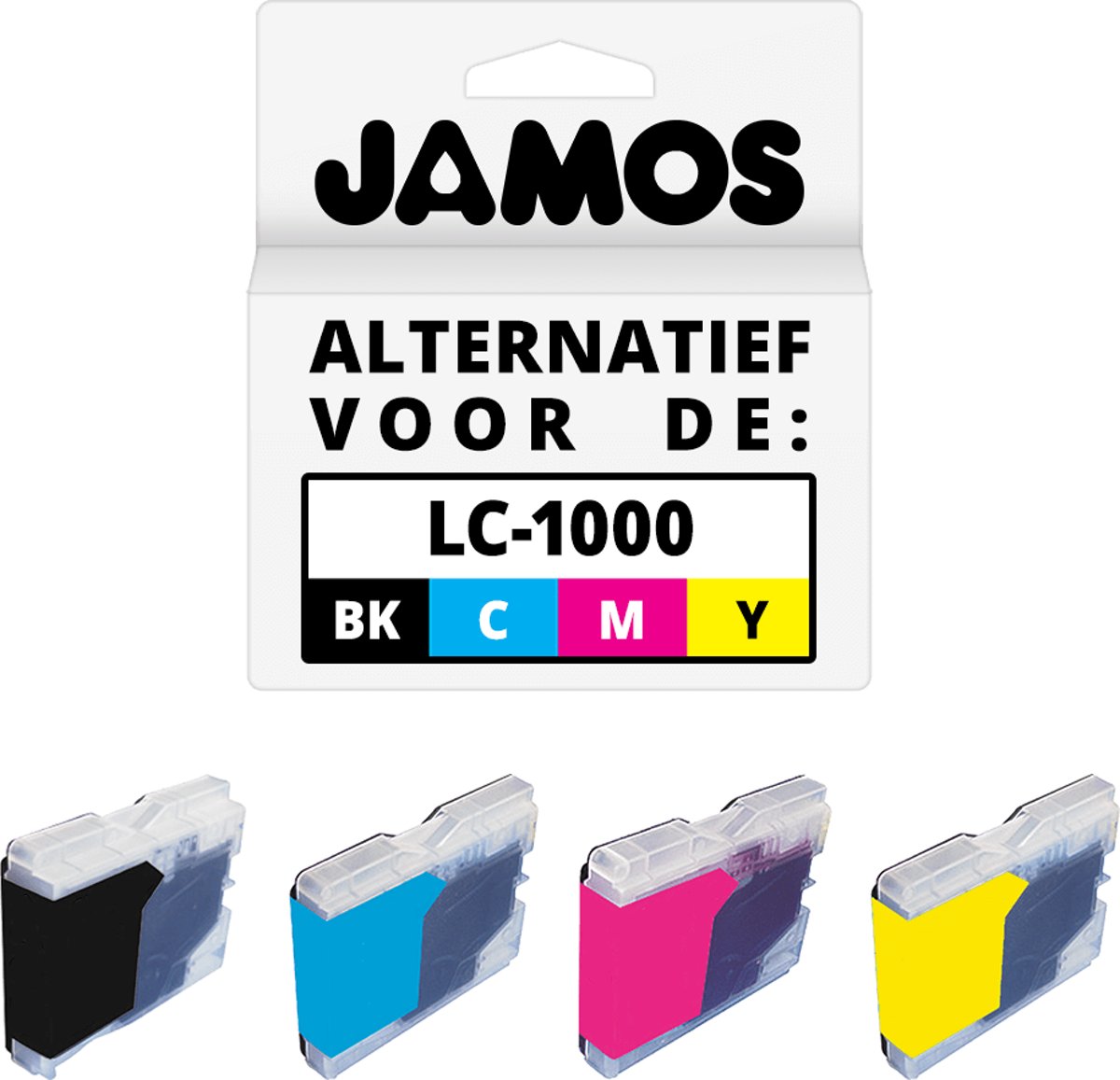 JAMOS - Inktcartridges / Alternatief voor de Brother LC-1000 Zwart & Kleuren Voordeelset