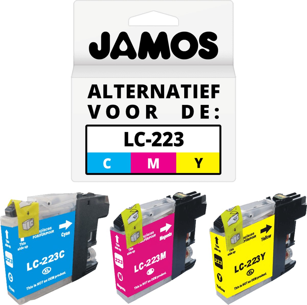 JAMOS - Inktcartridges / Alternatief voor de Brother LC-223 CMY Kleuren Voordeelset