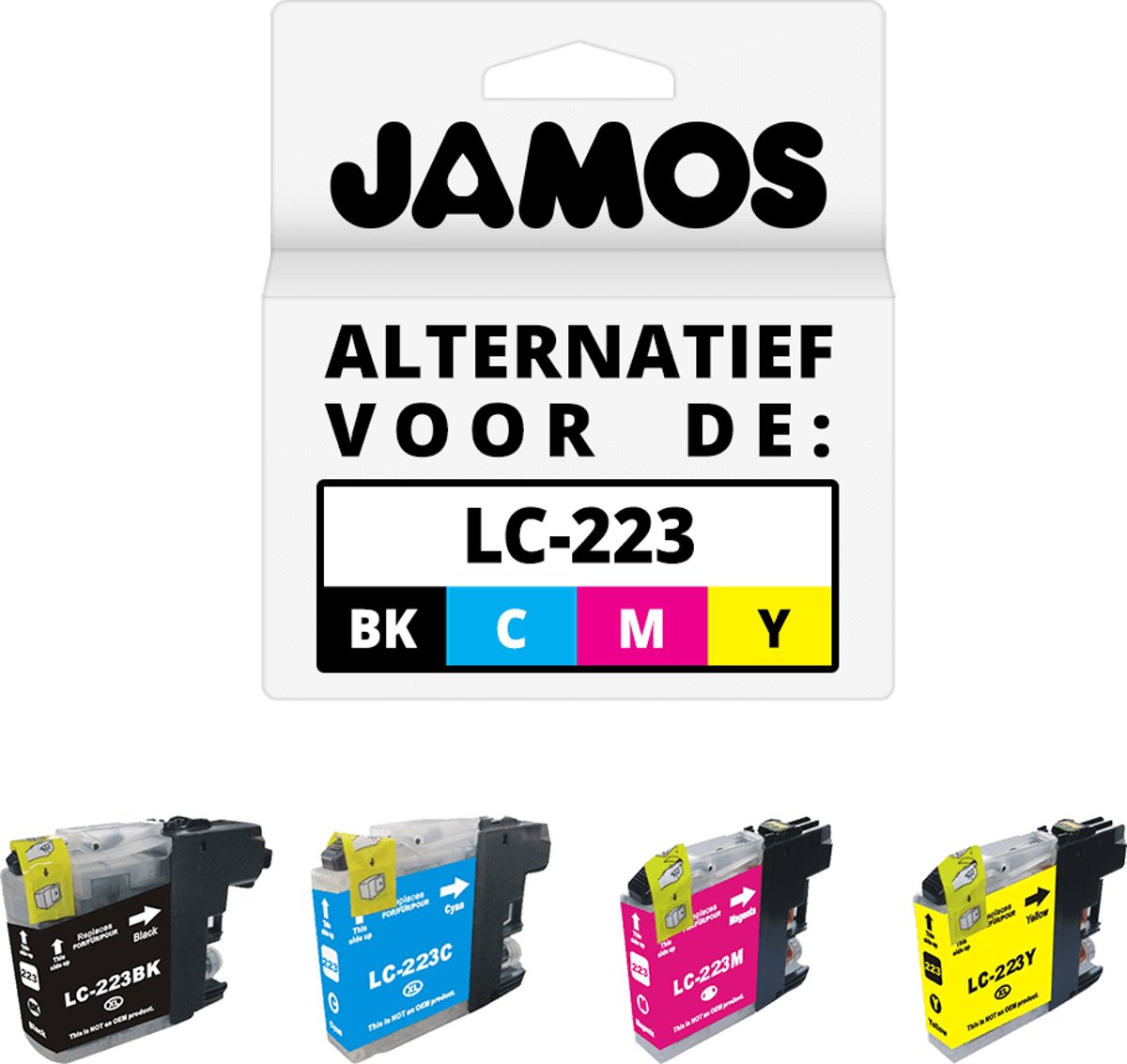 JAMOS - Inktcartridges / Alternatief voor de Brother LC-223 Zwart & Kleuren Voordeelset