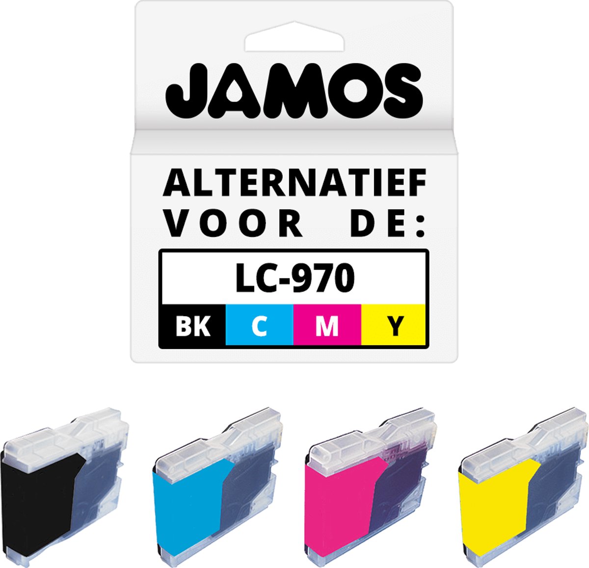 JAMOS - Inktcartridges / Alternatief voor de Brother LC-970 Zwart & Kleuren Voordeelset