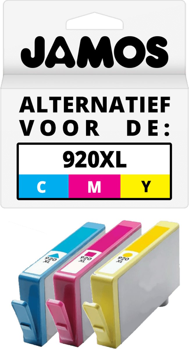 JAMOS - Inktcartridges / Alternatief voor de HP 920XL CMY Kleuren Set